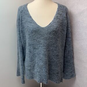 Free People blue Alpaca V neck sweater XS